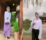 Padukan Hijab Motif dengan Berbagai Gaya