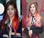 Penampilan Dahyun Twice dengan Rambut Pelangi Ala Ombre