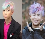 RM BTS Juga Pernah Tampil dengan Rambut Pelangi