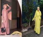 Pakai Gamis dan Hijab Senada, Citra Pilih Warna Kalem Kalau Meyriska Lebih Berani