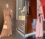 Sama-sama Pakai Gamis Pita, Citra Padukan dengan Pashmina Kalau Meyriska Hijab Instan