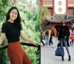 Pakai Kaos Hitam Polos, Rachel Berani Pakai Celana Mencolok Kalau Nindy Padukan dengan Jeans