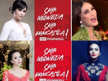 FOTO : Rayakan Hari Kelahiran Pancasila, 8 Seleb Indo Cantik Ini Kompak Berkebaya