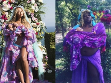 Parodi Netizen Tiru Foto Kelahiran Anak Kembar Beyonce Ini Bikin Ngakak