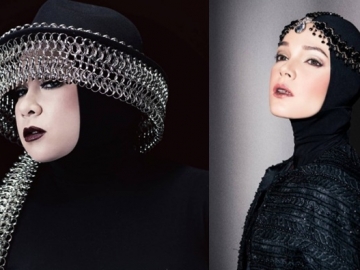 FOTO : Nuansa Gelap Hingga Headpiece Unik di Pemotretan Melly Goeslaw & Dewi Sandra