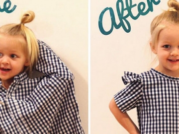 Ibu Kreatif Rombak Pakaian Bekas Suami untuk Dijadikan Baju Putrinya, Hasilnya Menakjubkan!