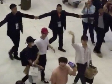 Cara Unik & Kreatif Bodyguard Lindungi Member B1A4 di Thailand Ini Jadi Viral