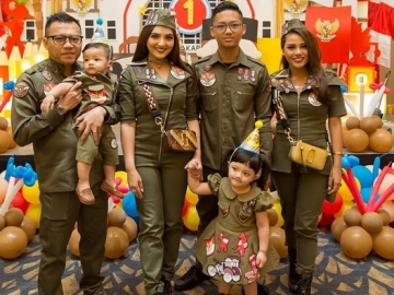 FOTO: Bertema Tentara, Ashanty Gelar Pesta Ulangtahun Bertabur Artis untuk Arsya