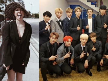 Pose Bareng Seventeen di Backstage MAMA 2017, Agnes Monica Sukses Buat Fans Iri Maksimal