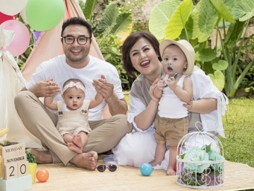 FOTO: Perayaan Ulangtahun Pertama Si Kembar Tatjana & Bima yang Meriah Bertema Kebun Binatang