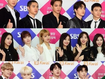 FOTO : Mulai EXO, BTS, Twice Hingga Black Pink di Red Carpet SBS Gayo Daejun 2017