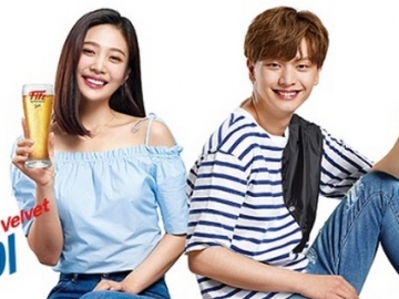 Joy Red Velvet & Sungjae BTOB Ceria Tampil Bareng di Iklan Minuman Bir, Fans Girang