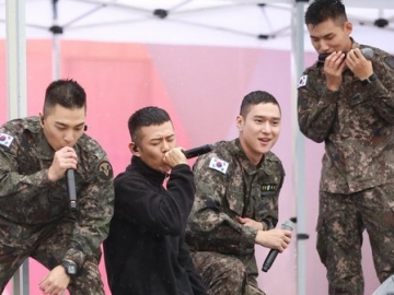 Tampil di Festival, Kerennya Taeyang-Daesung dan Joo Won-Go Kyung Pyo Pakai Seragam Militer