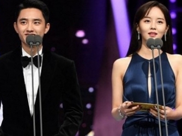 Kim So Hyun-D.O Berpasangan Umumkan Best New Actor di Blue Dragon Film Awards, Netter Girang