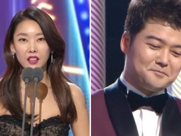 Sempat Dirumorkan Putus, Han Hye Jin Berterima Kasih ke Jun Hyun Moo di MBC Entertainment Awards