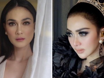 Intip Gaya Hijab Luna Maya dan Syahrini Saat Umrah, Netter Salfok dengan Hal Ini