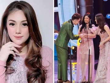 Intip Reaksi Kocak Celine Lihat Stefan William Salami Natasha Wilona di SCTV Awards