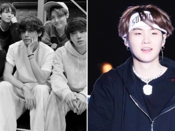 Kocak, ARMY 'Akali' Foto BTS Bareng Ariane Grande Ini Agar Suga Ada Di Dalamnya