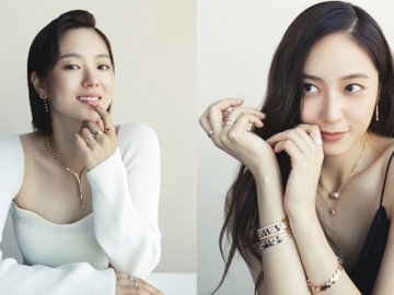 Bikin Silau, Krystal-Jeon Yeo Bin Pamer Visual Menawan di Pop Up Store Perhiasan Mewah Chaumet