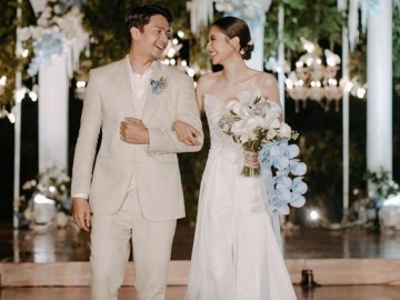 Gaun Resepsi Pernikahan Mikha Tambayong Dengan Deva Mahenra Punya Model Origami Unik