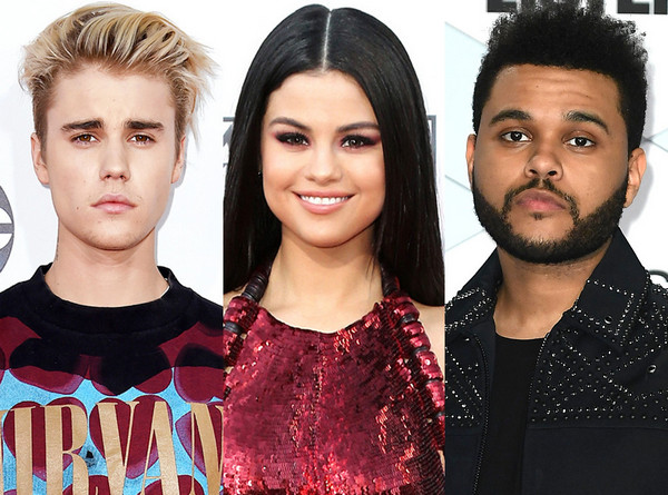 Foto: Pacari Selena Gomez, The Weeknd dan Justin Bieber 'Musuhan' di Kid's Choice Awards 2017