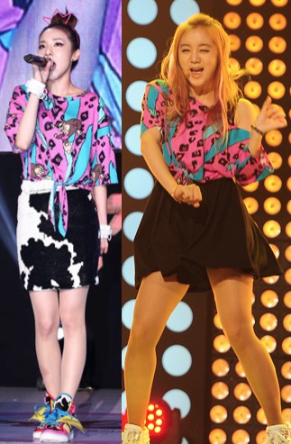 Dara (2NE1) dan Lim (Wonder Girls)