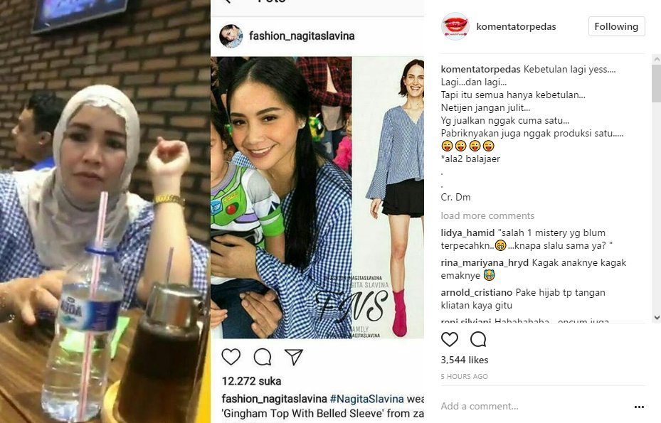 Motif Sama, Ibu Ayu Ting Ting Plagiat Baju Nagita Slavina?