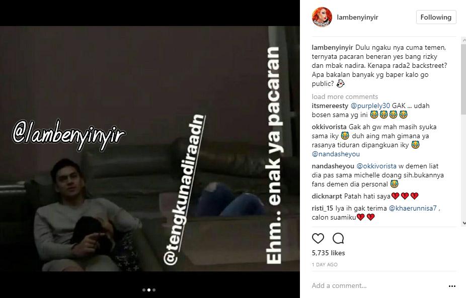 Rizky Nazar & Nadira Adnan Kepergok Bermesraan, Resmi Pacaran?