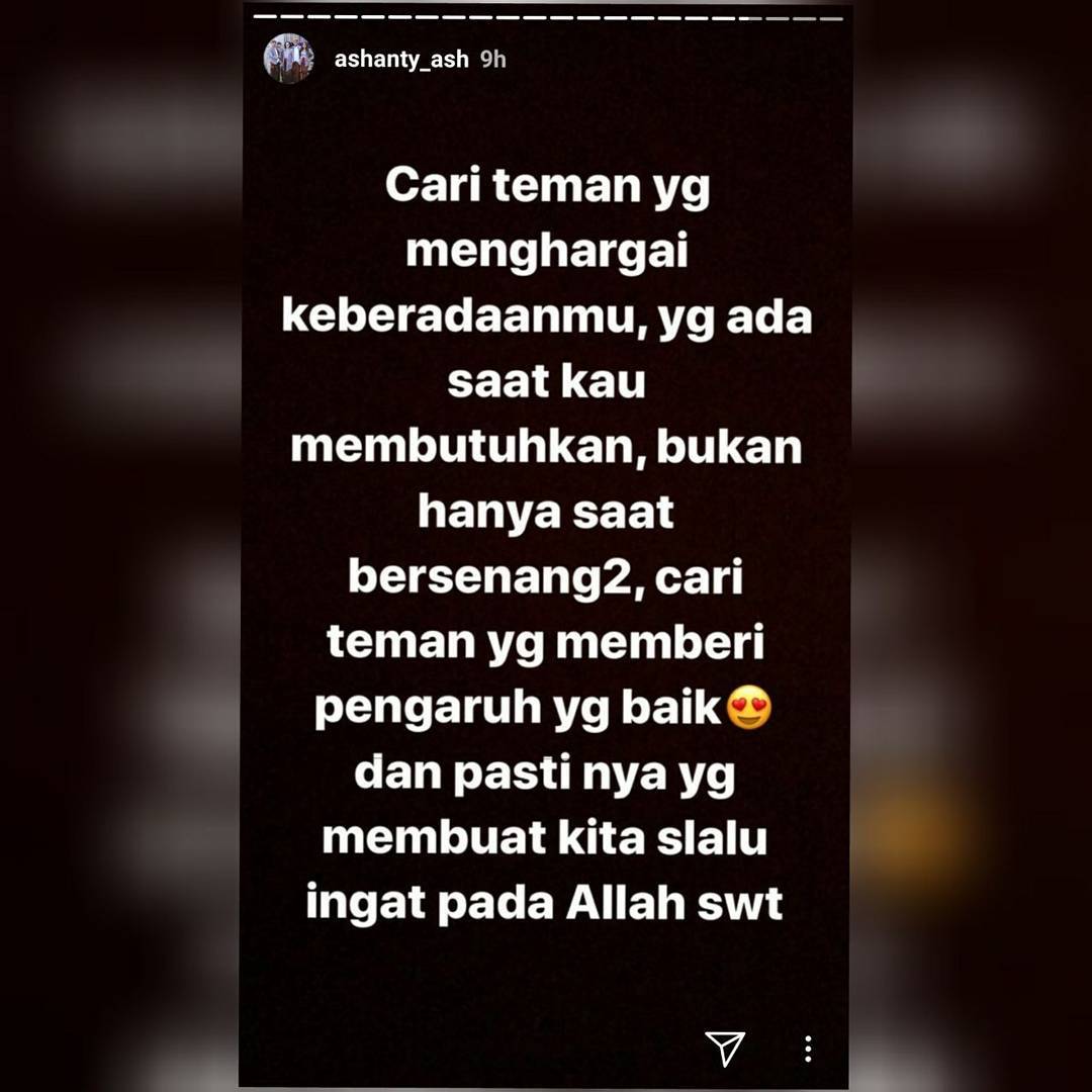 Ashanty Sindir Siapa di Instagram