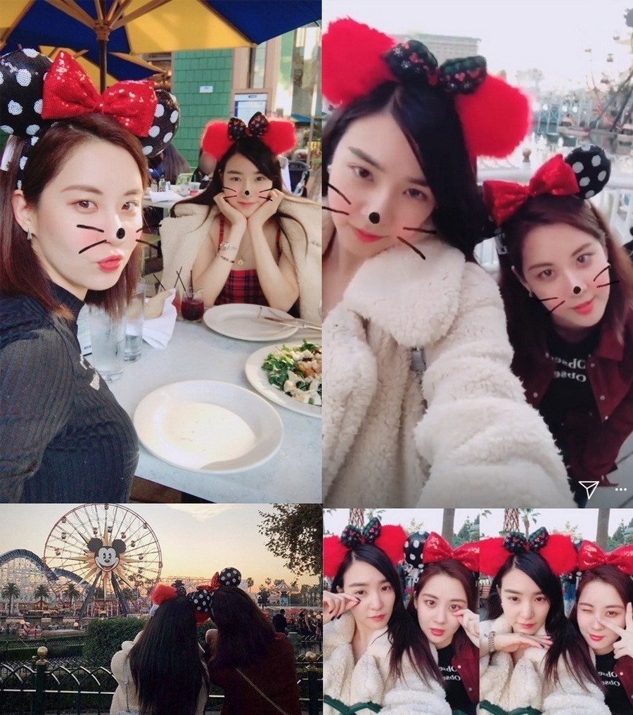 Foto Liburan Tiffany dan Seohyun di Disneyland Amerika