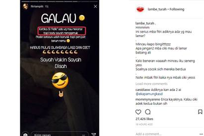 Unggahan Kakak Citra Kirana Soal Pertunangan