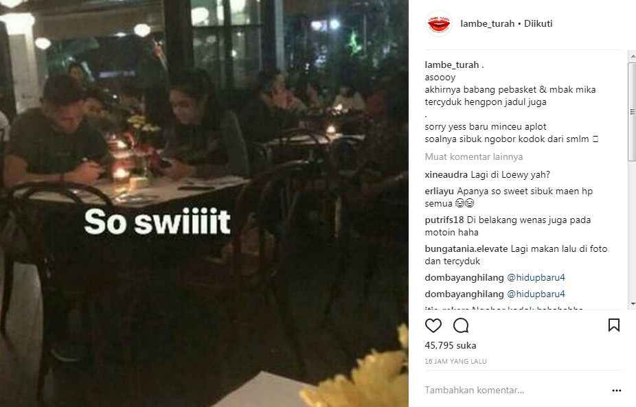 Mikha Tambayong dan Daniel Wenas Mesra di Resto