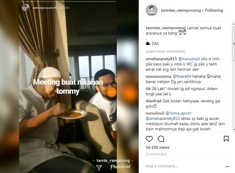 Sahrul Gunawan Bersama David Chalik dan Teuku Wisnu Tengah Berkumpul