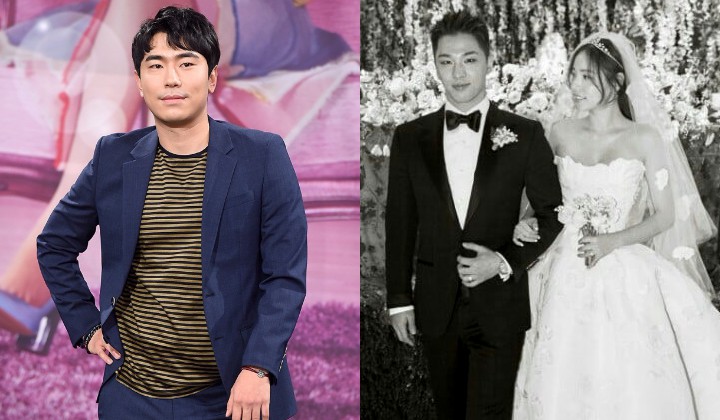 Foto: Aktor Ini Merasa Canggung Saat Hadiri Resepsi Pernikahan Taeyang-Min Hyo Rin, Kenapa? 