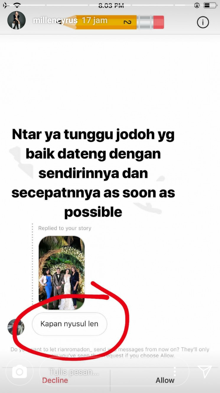 Millendaru Jawab Pertanyaan Soal Pernikahan