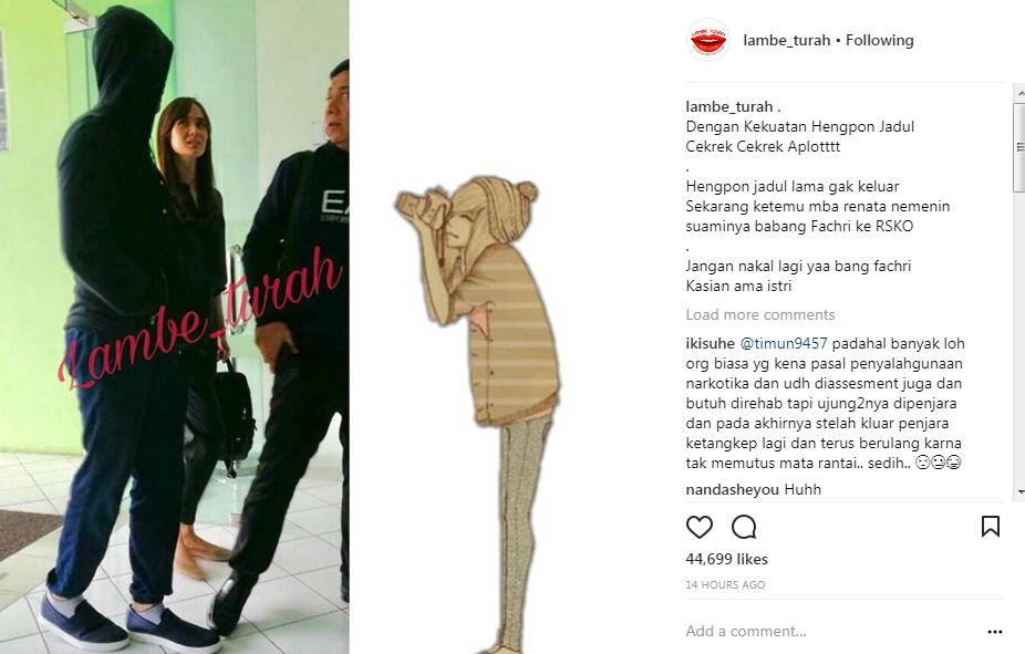 Penampilan Renata Kusmanto dan Fachri Albar Saat Masuki RSKO