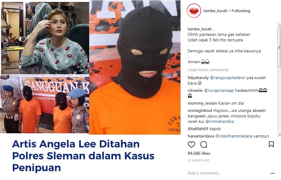 Angela Lee dan Suami Ditahan Polisi Karena Penipuan