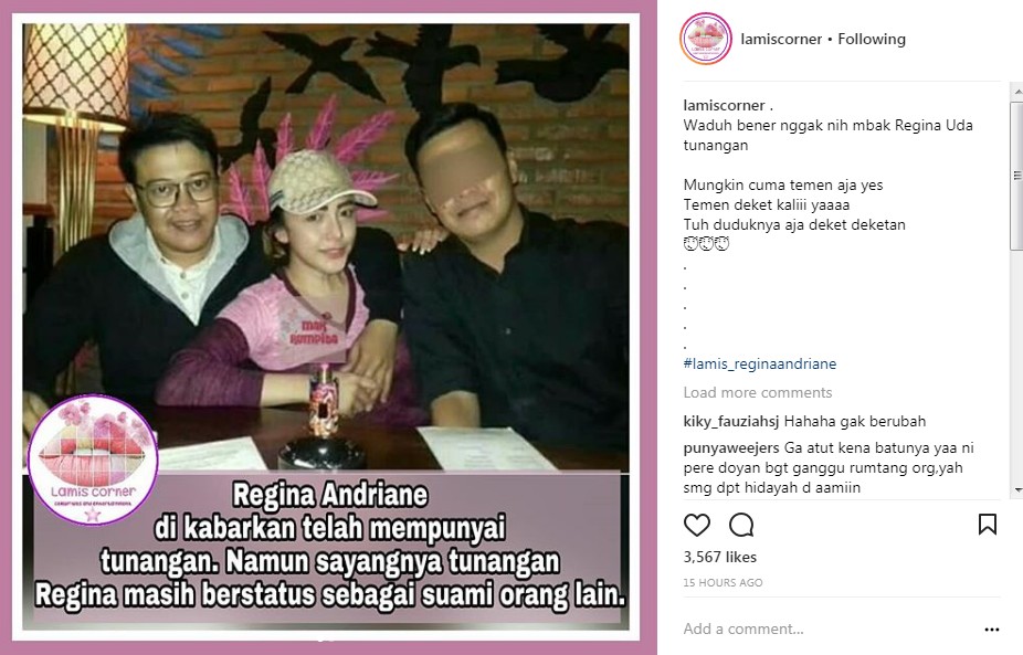 Regina Digosipkan Nikah Lagi dengan Pria Beristri