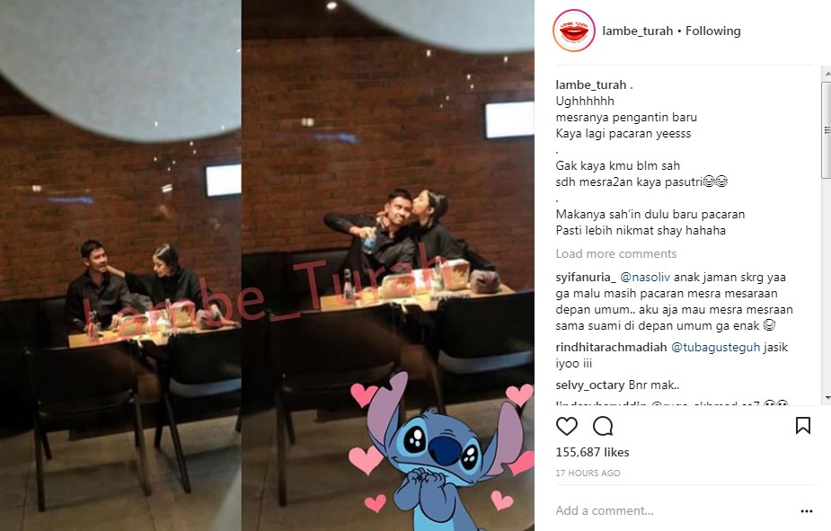 Kemesraan Chico dan Putri Marino di Resto