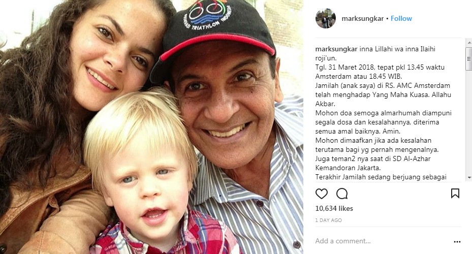 Mark Sungkar Sebut Salah Satu Putrinya Meninggal Dunia