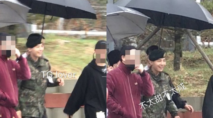 Senyum Manis G-Dragon Hadiri Upacara Militer