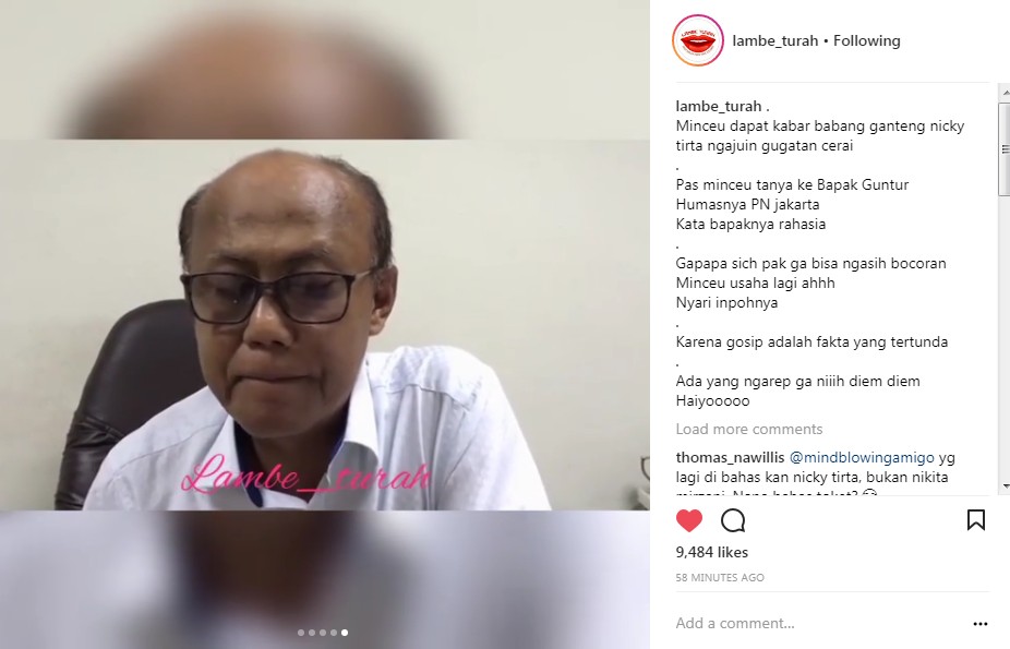 Humas PN Jakarta Selatan Jelaskan Perceraian Penggugat yang Diduga Nicky Tirta