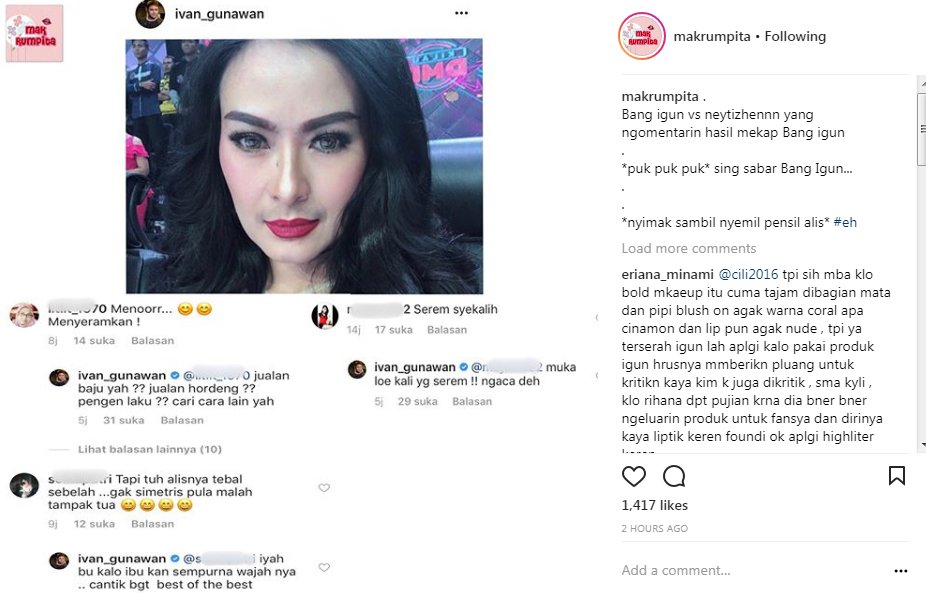 Jawbaan Menohok Ivan Gunawan Saat Hasil Riasannya Dicibir Netter