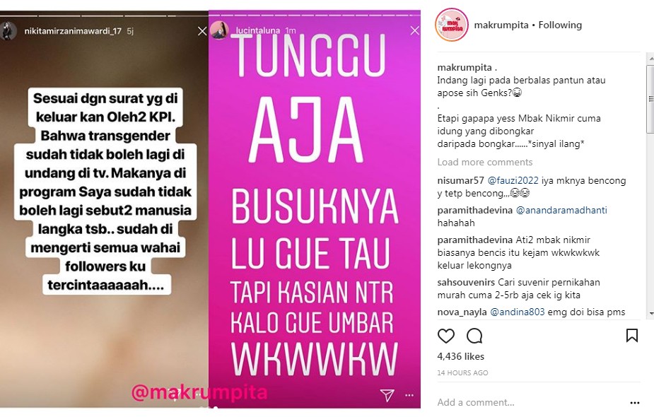 Nikita Mirzani Singgung Soal Transgender, Lucinta Luna Ancam Buka Aib