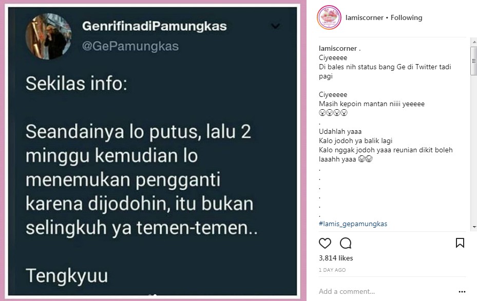 Ge Pamungkas Bantah selingkuh