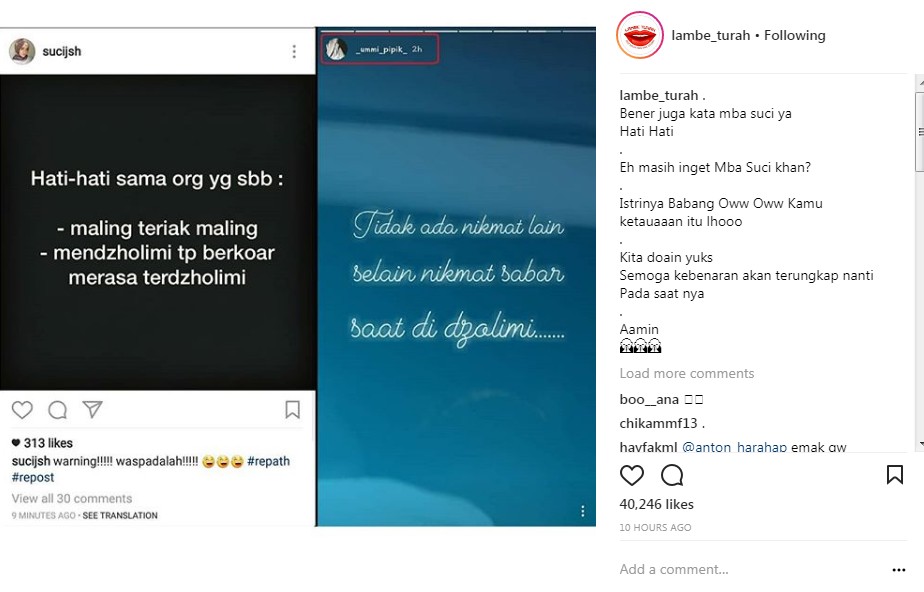 Balasan Menohok Curahan Hati Umi Pipik Oleh Istri Sunu Matta Band