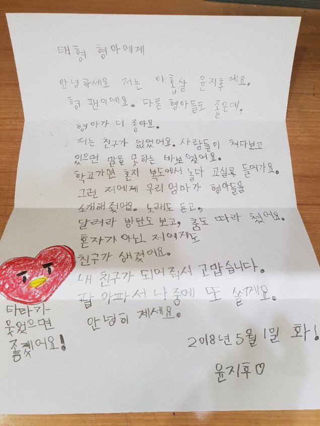 Surat dari Fans Untuk V BTS