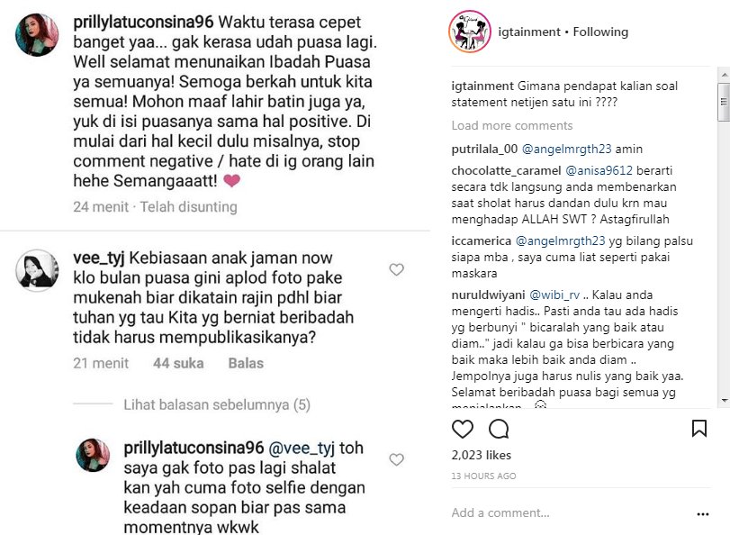 Jawaban Prilly Latuconsina Disindir Usai Selfie Pakai Mukenah