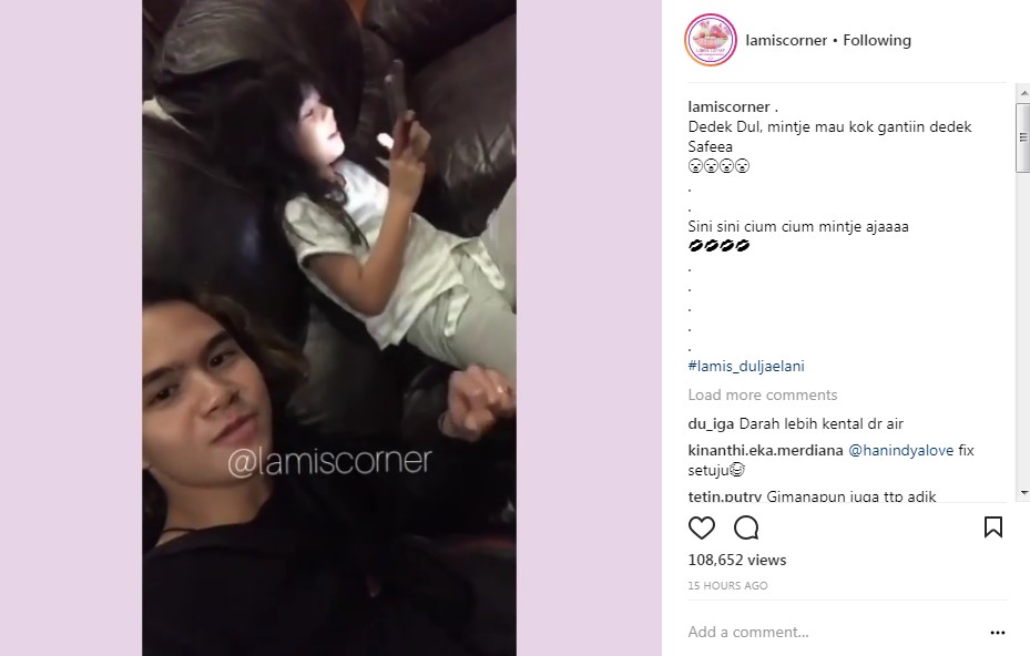 Dul Jaelani Meminta Safeea Tersenyum