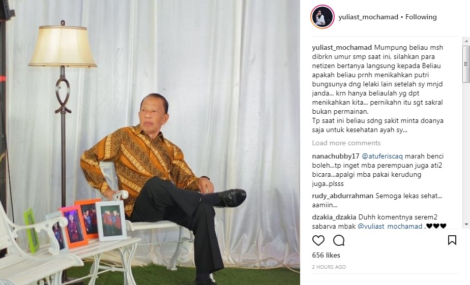 Yulia Mochamad Minta Netizen Tanyakan Langsung Pada Sang Ayah Soal Isu Pernikahannya dengan Opick